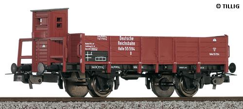 Low sided Gondola car "O Halle" with brakemans cabin<br /><a href='images/pictures/Sachsenmodelle/76497.jpg' target='_blank'>Full size image</a>